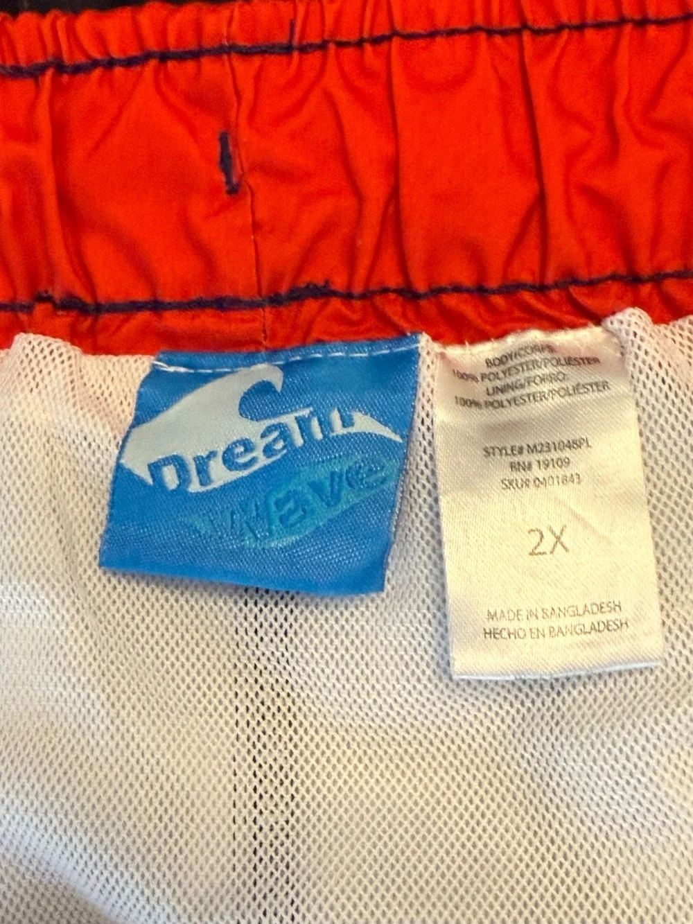 O'Neill Red Swim Shorts with White Mesh Lining